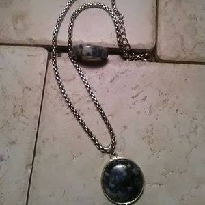 Sodalite pendant, chain, band